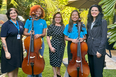 A advogada internacional Elisabeth Ramos participou de uma reunião no Consulado Honorário da França, em Fortaleza, fazendo a apresentação do Instituto de Música Jacques Klein.