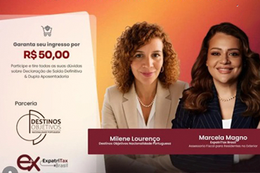 Empresa sócia da CBPCE realiza encontro online sobre vida fiscal e patrimonial de brasileiros em Portugal