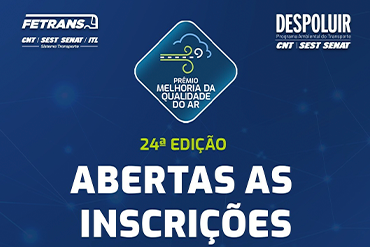 Fetrans, sócia da CBPCE, recebe inscrições até 31 de outubro para a 24ª edição do Prêmio Melhoria da Qualidade do Ar.
